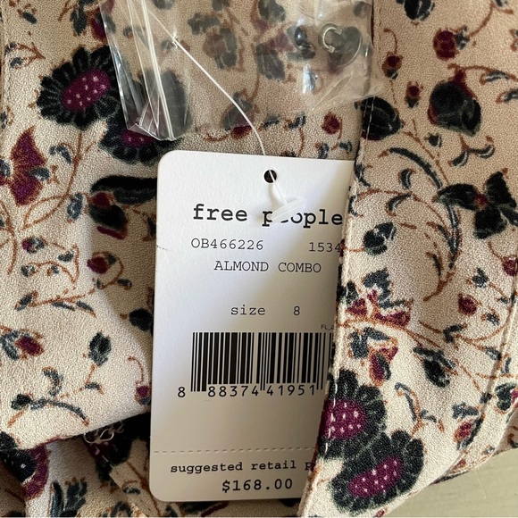 New! Free People some like it hot tan floral print romper jumpsuit 22659 - Picture 12 of 16